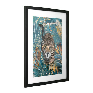 GBEYE - Tirage encadré "Curious Jaguar in the rainforest" (40x50cm)x2