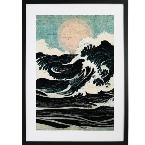 GBEYE - Tirage encadré "Wild waves par Treechild" (50x70cm) x2