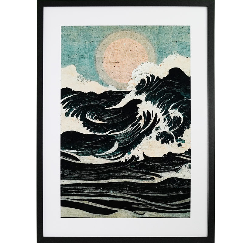 GBEYE - Tirage encadré "Wild waves par Treechild" (50x70cm) x2