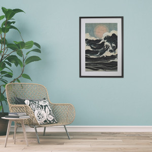 GBEYE - Framed print "Wild waves by Treechild" (50x70cm) x2