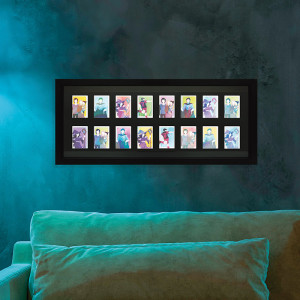 GBEYE - Trading Card Collector Frame 16 Position Black 30.5x76cm X2*