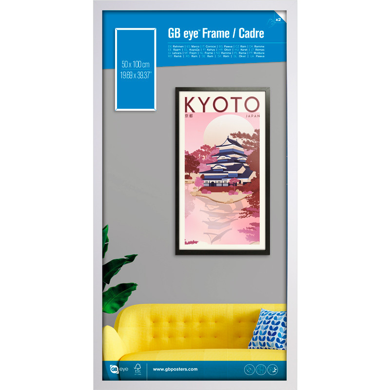 GBEYE - MDF White Frame - PDQ - 50 x 100cm - X2*