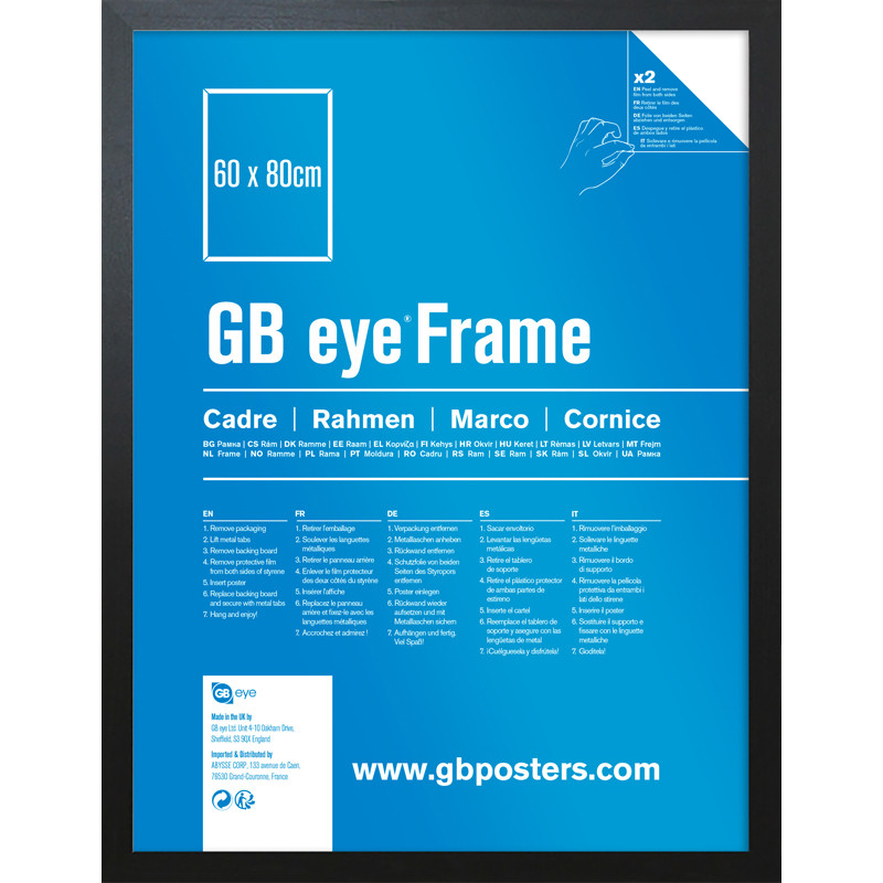 GBEYE - MDF Black Frame - 60 x 80cm - X2*