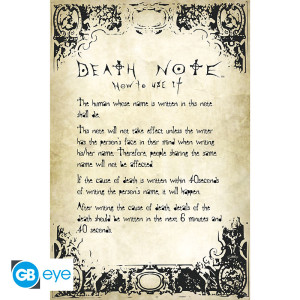 DEATH NOTE - Poster Maxi 91.5x61 FSC Mix - Rules