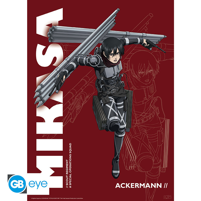 ATTACK ON TITAN - Poster Chibi 52x38 - S4 Mikasa *