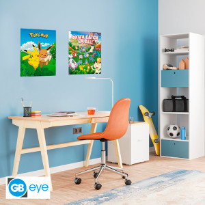 POKEMON - Set 2 Posters Chibi 52x38 - Décorations x4