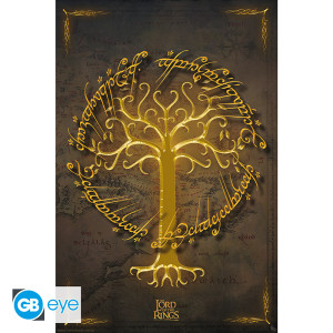 LORD OF THE RINGS - Poster Maxi 91,5x61 Effet Métal - Arbre Gondor*