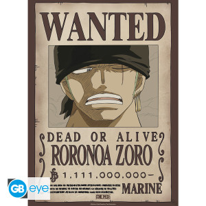 ONE PIECE - Set 2 Posters Chibi 52x38 - Wanted Luffy & Zoro x4