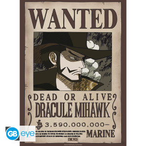 ONE PIECE - Set 2 Posters Chibi 52x38 - Wanted Mihawk & Crocodile x4*