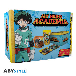 MY HERO ACADEMIA - Pck Glass XXL + Mug + 2 Coasters "Heroes"*