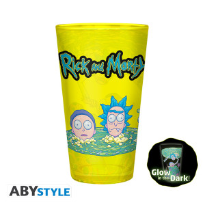 RICK AND MORTY - Pck Glass XXL +Mug+ 2 Coasters"Pattern" *
