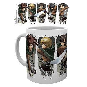 ATTACK ON TITAN - Mug - 320 ml - Character Montage - subli - boîte x2