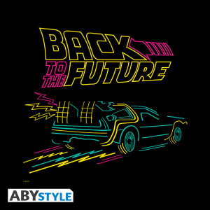 RETOUR VERS LE FUTUR - Tote Bag - "DeLorean Néons"