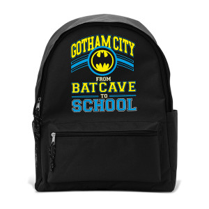 Batman - Backpack - "BATCAVE TO SCHOOL"*