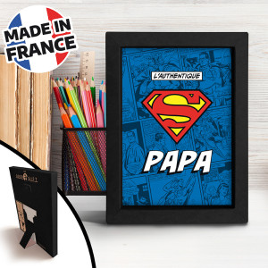 SUPERMAN - Black Kraft Frame 15x20 -  L'AUTHENTIQUE "S" PAPA  x8*