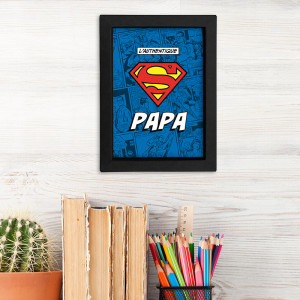 SUPERMAN - Black Kraft Frame 15x20 -  L'AUTHENTIQUE "S" PAPA  x8*