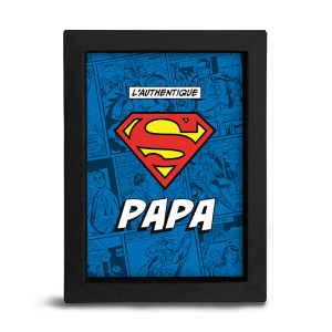 SUPERMAN - Black Kraft Frame 15x20 -  L'AUTHENTIQUE "S" PAPA  x8*