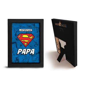 SUPERMAN - Black Kraft Frame 15x20 -  L'AUTHENTIQUE "S" PAPA  x8*