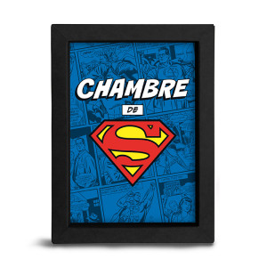 SUPERMAN - Black Kraft Frame 15x20 -  "CHAMBRE DE SUPERMAN"  x8*
