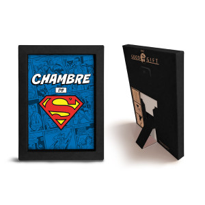 SUPERMAN - Black Kraft Frame 15x20 -  "CHAMBRE DE SUPERMAN"  x8*