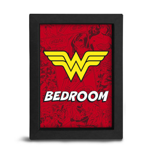 WONDER WOMAN - Black Kraft Frame 15x20 -  "WW BEDROOM"  x8*