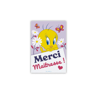 Looney Tunes - Magnet - "MERCI MAÎTRESSE" x6*