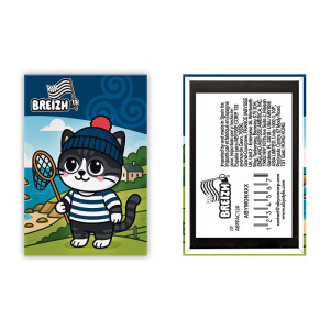 THE GOOD GIFT - Standard Magnet - Chat Breizh Kawaii x4
