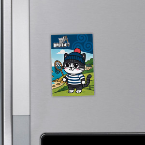 THE GOOD GIFT - Standard Magnet - Chat Breizh Kawaii x4
