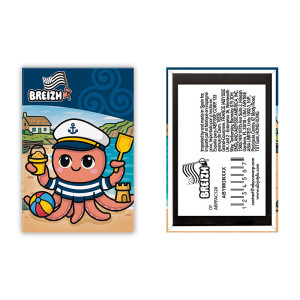 THE GOOD GIFT - Standard Magnet - Pieuvre Breizh Kawaii x4