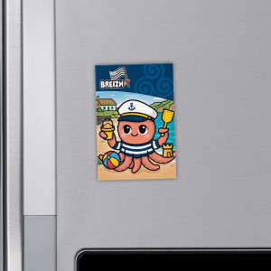 THE GOOD GIFT - Standard Magnet - Pieuvre Breizh Kawaii x4