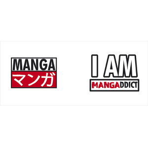 MANGA ADDICT - Mug - 320ml - Asian Art x2*