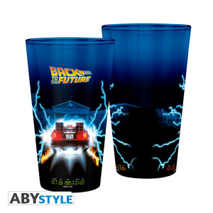 BACK TO THE FUTURE - Large Glass - 400ml -DeLorean x2