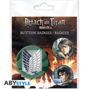 ATTACK ON TITAN - Badge Pack - Eren & Levi X4