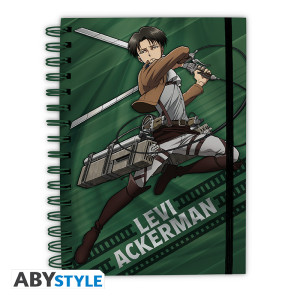 ATTACK ON TITAN - Notebook A5 Spiral "Levi" X4