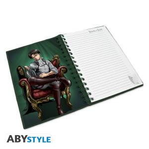 ATTACK ON TITAN - Notebook A5 Spiral "Levi" X4