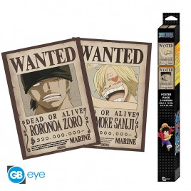 ONE PIECE - Set 2 Chibi Posters - Wanted Zoro & Sanji (52x38) x4