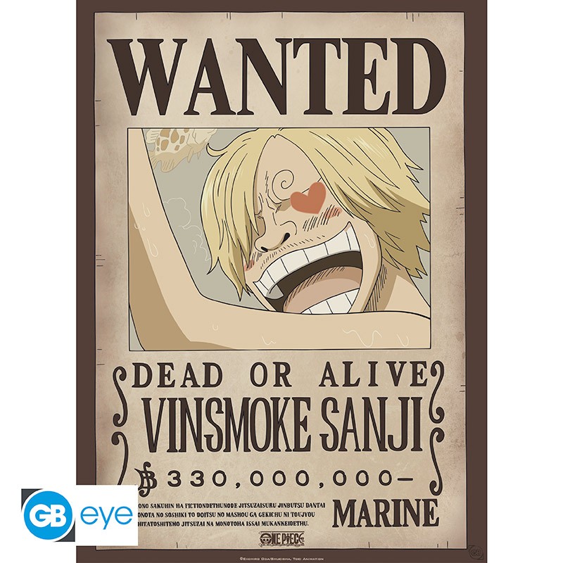 ONE PIECE - Set 2 Posters Chibi 52x38 - Wanted Zoro & Sanji x4 - Abysse Corp