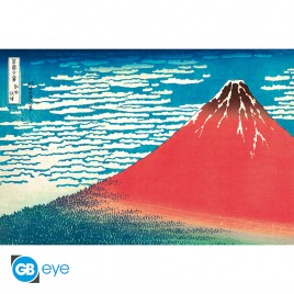 HOKUSAI - Poster « Fuji Rouge » roulé filmé (91.5x61)