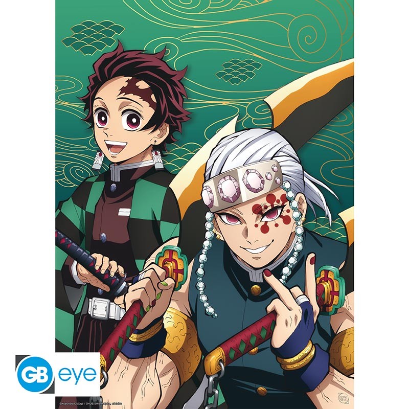 DEMON SLAYER - Poster Chibi 52x38 - Tanjiro & Tengen - Abysse Corp