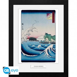HIROSHIGE - Framed Print "The Seven Ri Beach" (12x16) x2