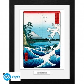 HIROSHIGE - Tirage encadré "La mer à Satta" (30x40) x2