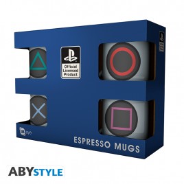 PLAYSTATION - Set 4 mugs à espresso - Boutons*