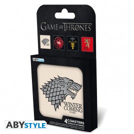 GAME OF THRONES - Set 4 Coasters "Houses"