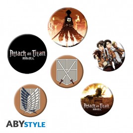 ATTACK ON TITAN - Badge Pack - Characters X4