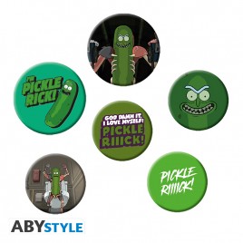 RICK AND MORTY - Badge Pack - Pickle Rick X4