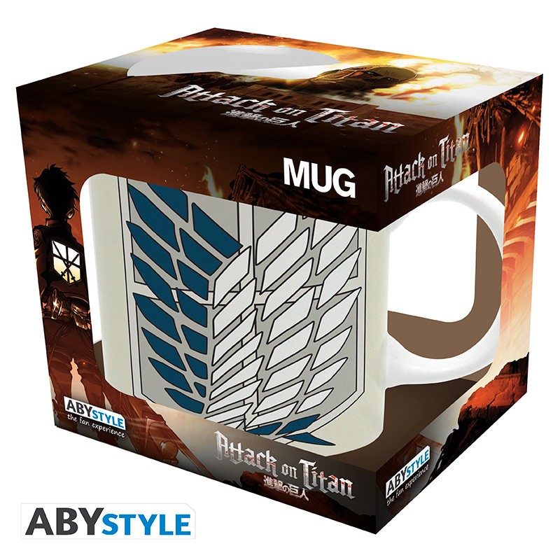 ATTACK ON TITAN - Mug - 320 ml - Badge - subli - box x2 - Abysse Corp