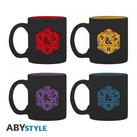 DUNGEONS & DRAGONS - Set 4 espresso mugs - D20 - Abysse Corp