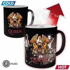 QUEEN - Pck Mug Heat Change 320ml + Acryl® + Pack de badges "Mix"