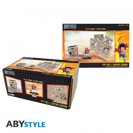 ONE PIECE - Pck Mug320ml + Acryl® + Postcards "Luffy"