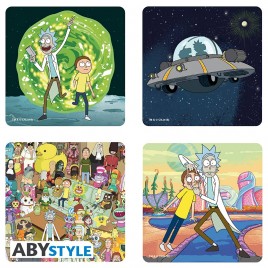 RICK AND MORTY - Set 4 Coasters "Generic"